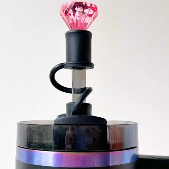 New Chocolate Brown Stanley LV Tumbler w/ Pink Bonus Gem & Boot Sleeve - Picture 2 of 7